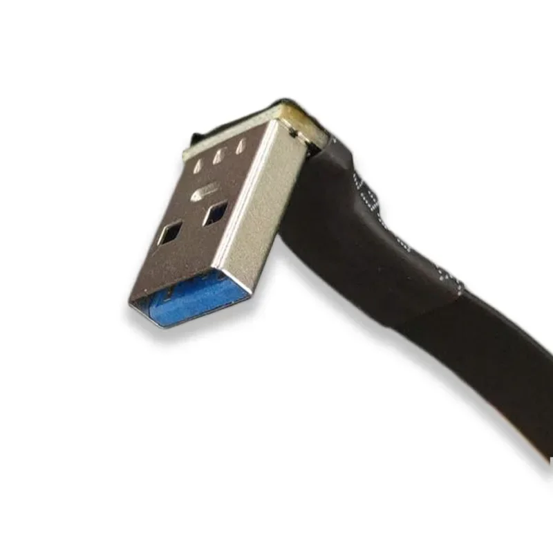 ADT Micro-USB to USB 3.0 Type A Male to Male Fold 90 Angle FFC Flat Cable Micro-B Built-in USB3.0 Adapter FPC FPV Extension Cord