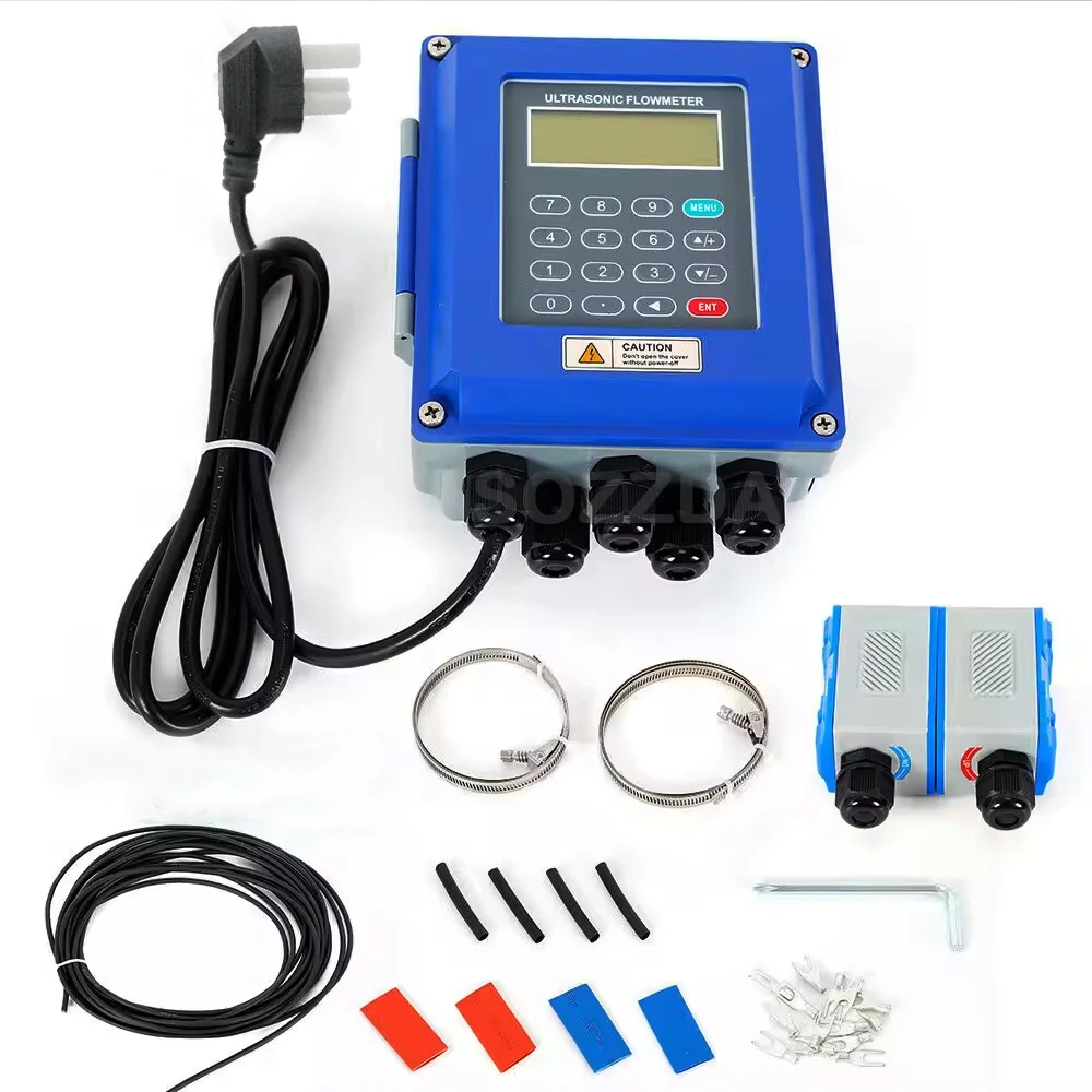 مقياس التدفق بالموجات فوق الصوتية TUF-2000B TS-2/TM-1 مستشعر المشبك الخارجي DN15-DN700 مقياس تدفق المياه السائلة الصناعية OCT التناظرية 4 ~ 20mA