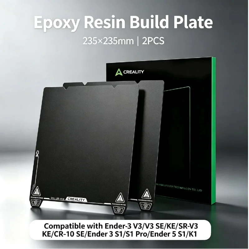 2PCS Creality Ender-3 V3 Epoxy Resin Build Plate 235x235mm Para Flexible Print Platform for Ender-3 V3 SE/Ender-3 V3 KE/CR-10 SE