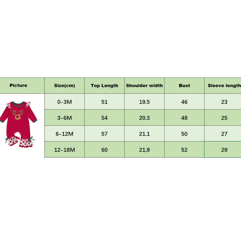 Peleles navideños para niñas de 0 a 18 meses, pantalones acampanados con bordado de ciervos, mono infantil de manga larga, ropa para bebés