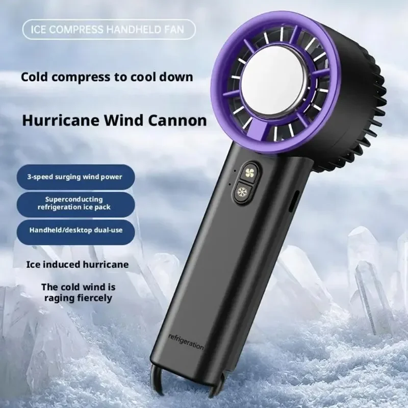 Aire acondicionado portátil ultraportátil con refrigeración por hielo y ventilador turbo: perfecto para deportes al aire libre, trabajo de oficina y viajes