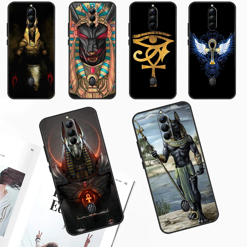 Egypt Nefertiti Anubis Ankh Case For ZTE Nubia Red Magic 9 Pro 8 8S Pro Plus Red Magic 6 7 6S 7S Pro 5G 5S 6R Cover