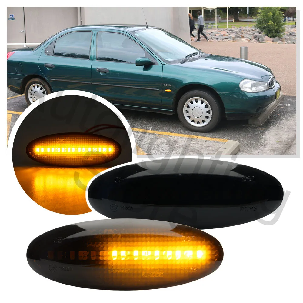 2PCS LED Front side marker Light Module Lamp For Ford Escort VII 1995-2000 Mondeo Cougar Scorpio turn signal lamp