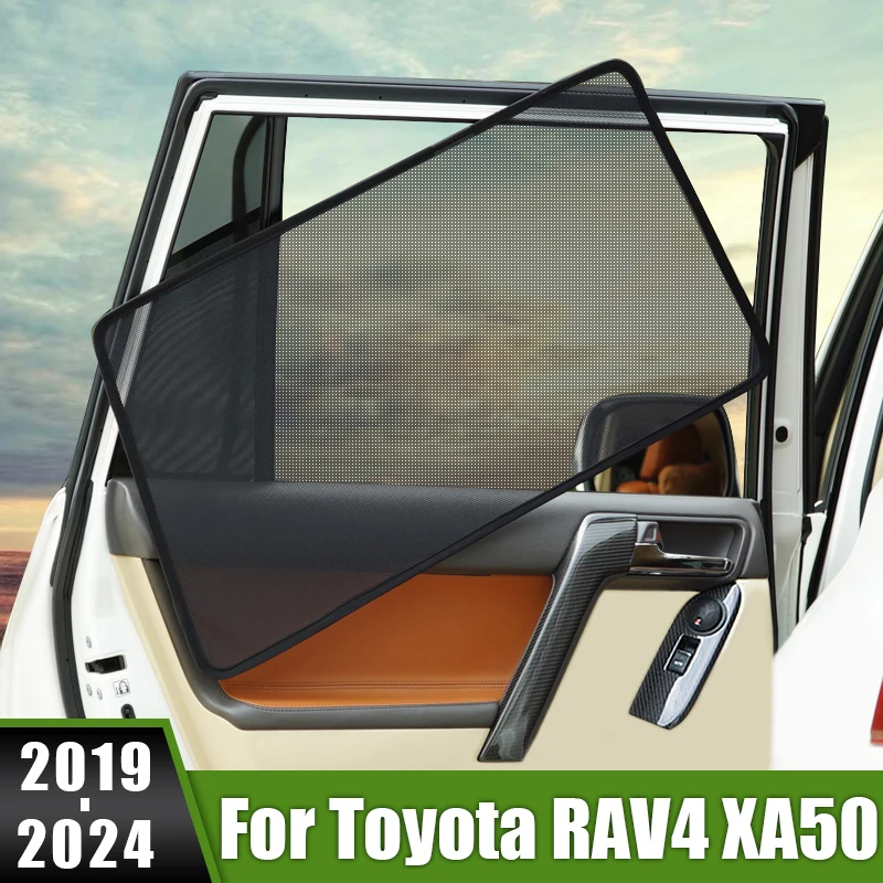 

For Toyota RAV4 XA50 RAV 4 Hybrid 2019 2020 2021 2022 2023 2024 Car Side Window Sunshade Net Sun Shade Anti UV Protection Cover