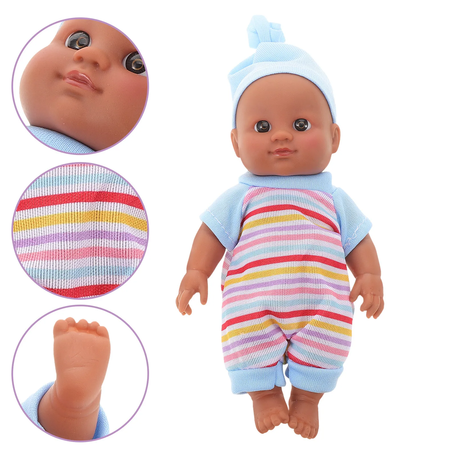 

Realistic Baby Simulation Compact Size Vivid Newborn Plaything Movable Head High Simulation Lifelike Vinyl Infant