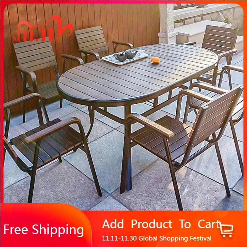 

Modern Balcony Outdoor Tables Nordic Luxury Lounge Minimalist Outdoor Tables Armchair Backyard Jardin Mobiliario Furniture