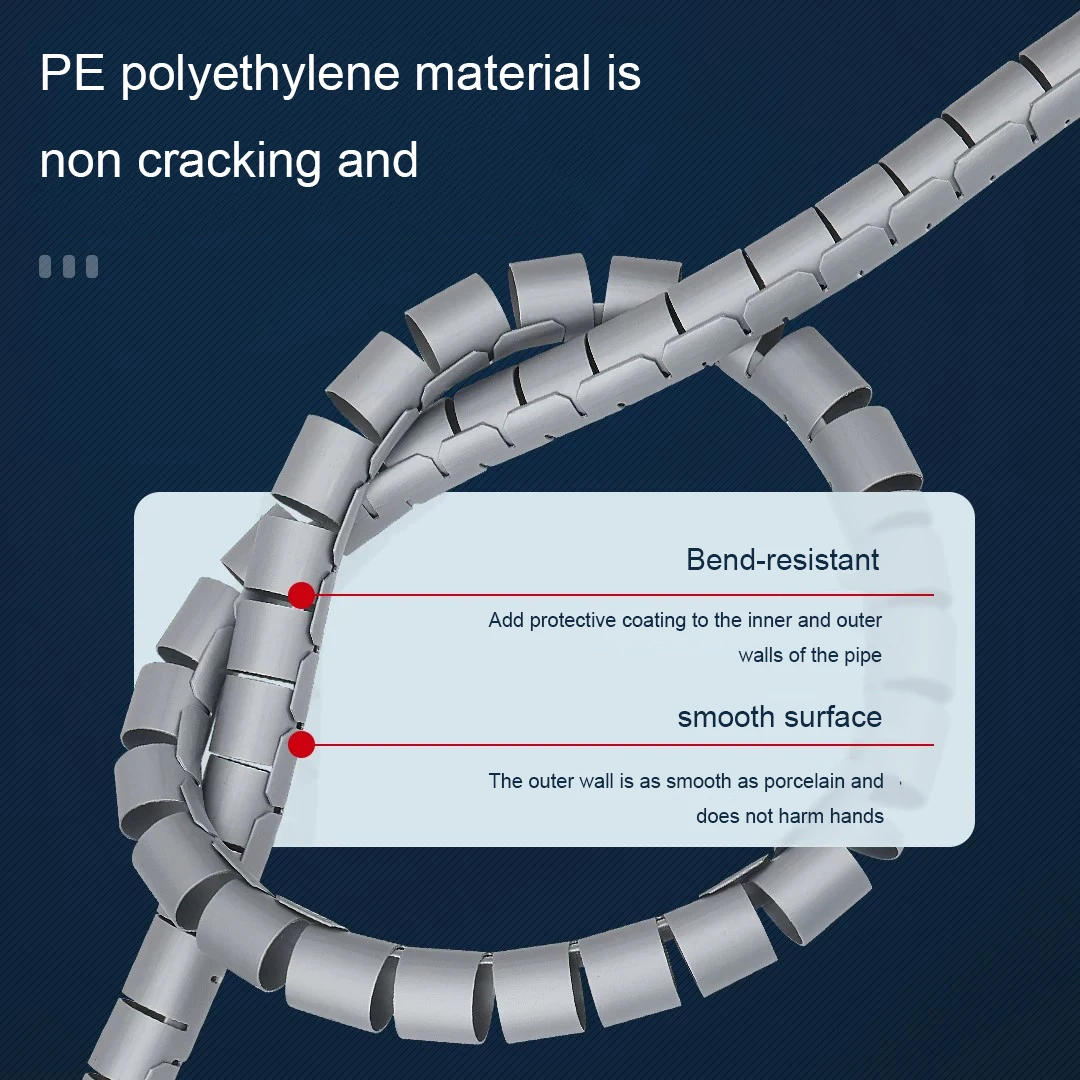 Anti-Pet-Bite Plastic Wrapped Conduit Protective Sleeve for Wire Storage Bundled Conduit Storage Solution