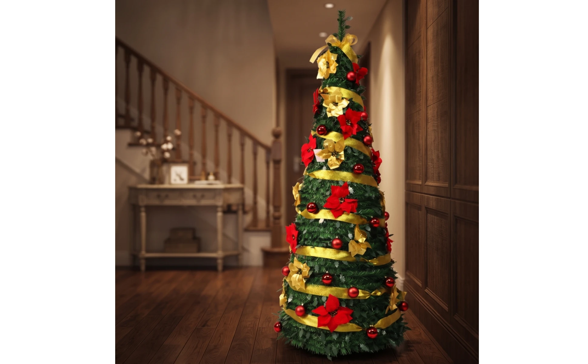 Artificial Christmas Tree with Ornaments Easy Setup Christmas Tree with Decorations Foldable Dense for Indoor Holiday Display Artificial Christmas Tree with Ornaments Easy Setup Christmas Tree with Decorations Foldable Dense for Indoor Holiday Display