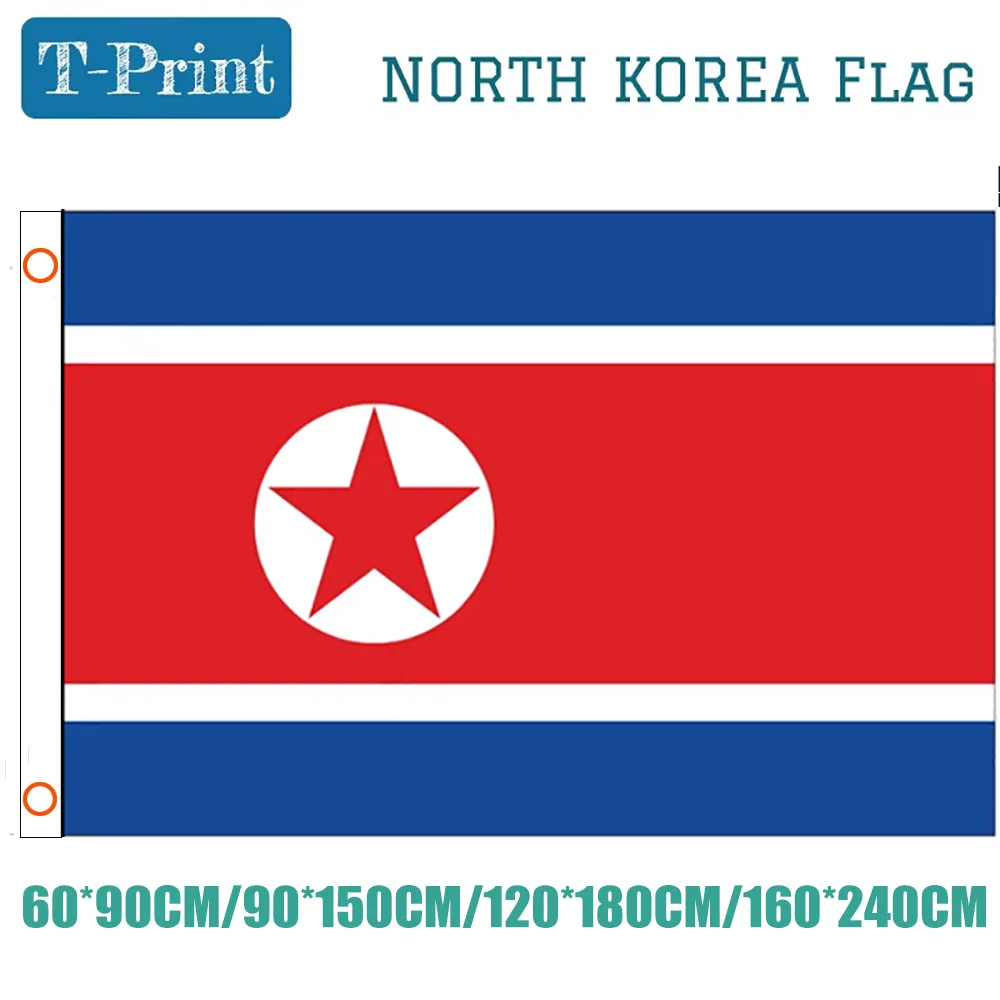 

North Korea Flag 90*150cm/60*90cm/15*21cm 3x5ft Hanging Flag 30*45cm Car Flag For National Day / Event / Office