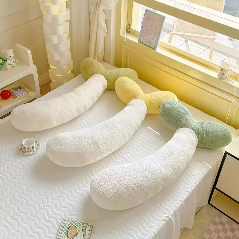 

Cute Bean Sprout Long Pillow for Girls Sleeping Leg Clasping Plush Toy Bedding Doll Cotton Fabric U-Shaped Pillow Ins Style