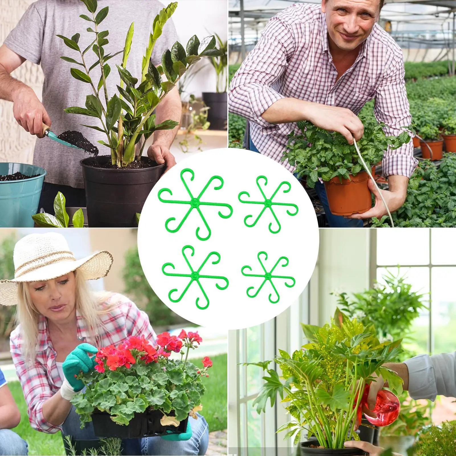 4Sets Plant Support Pile Stand Flowers Plant Arrangement Fixing Rod Plants Stake for Climbing Alocasia Monstera Vine