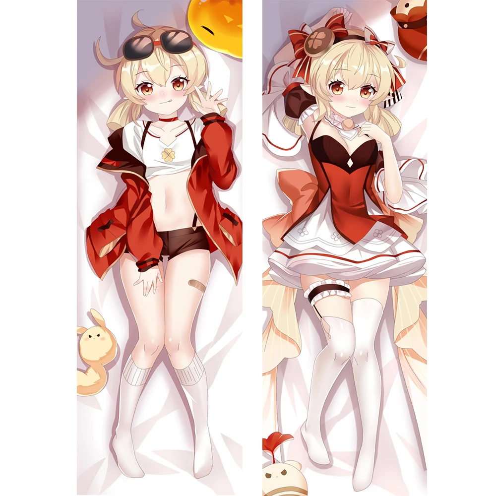 

180cm Lovely Character Klee Dakimakura Cover Anime Genshin Impact Hugging Body Pillow Cases Peachskin Otaku Bedding Pillow Cases