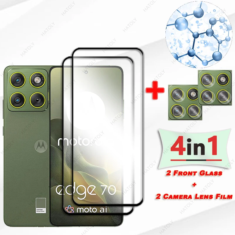 ل موتورولا حافة 70 الزجاج حامي الشاشة ل موتو X70 الهواء الأسود حافة طبقة رقيقة واقية عدسة الكاميرا حامي ل موتو حافة 70