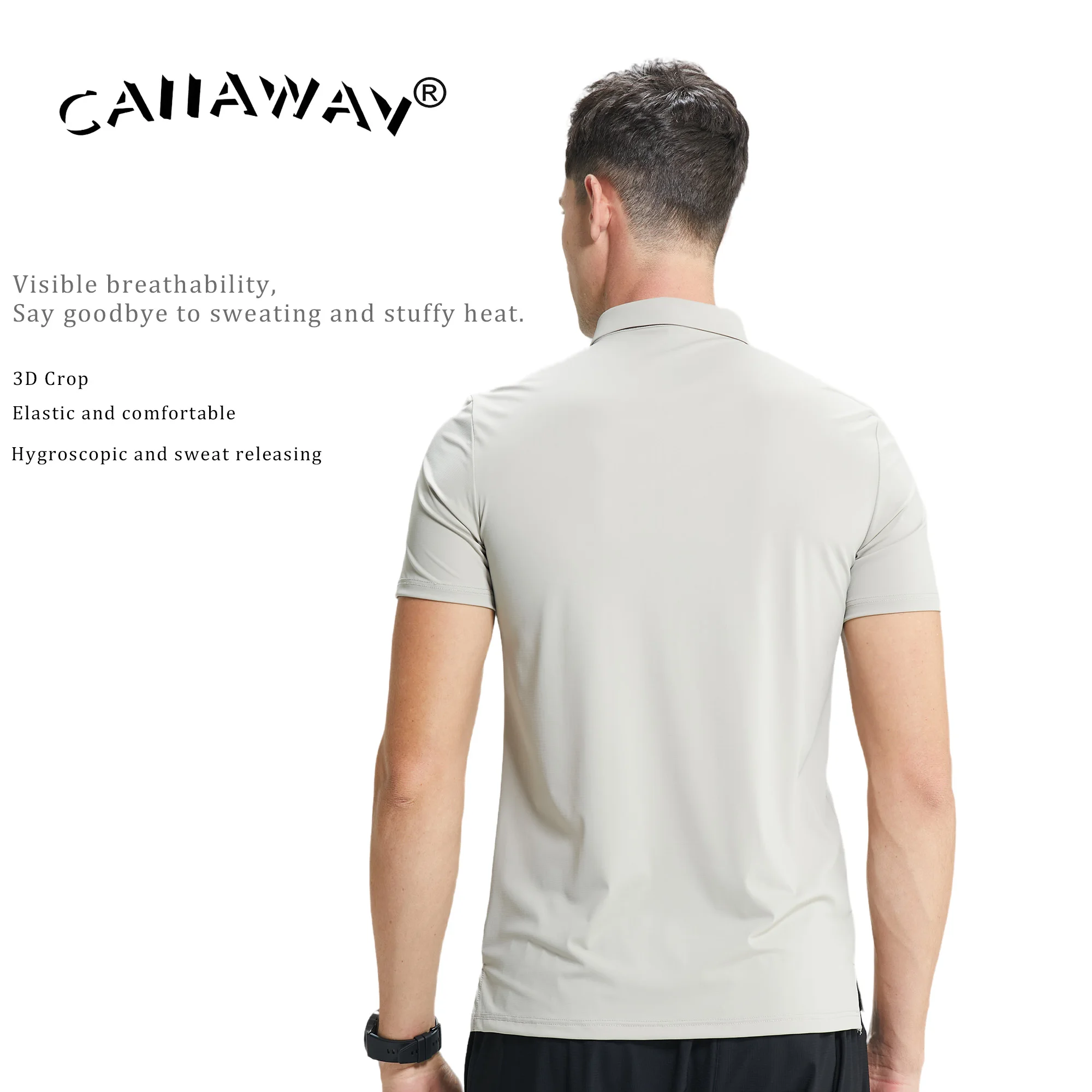 CAIIAWAV Golf Short sleeved Polo Shirt Men's Top T-shirt GOLF Short sleeved Men's Breathable Quick drying New Style