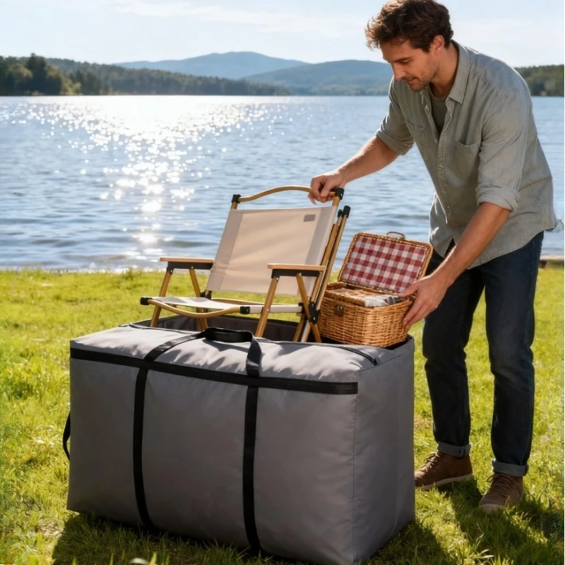 2-Pack Heavy Duty Moving Bags with Handles&Zippers - Extra Large,Durable Polyester Storage for Clothes,College Dorm Move&Storage image 5