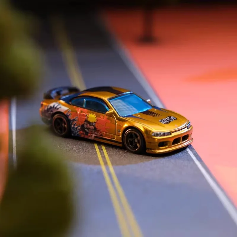 Genuine Stock Hot Wheels Naruto Rlc Nissan Silvia S15 Anime Series Collectible Diecast Model Toy Car Display Surprise Gift Box