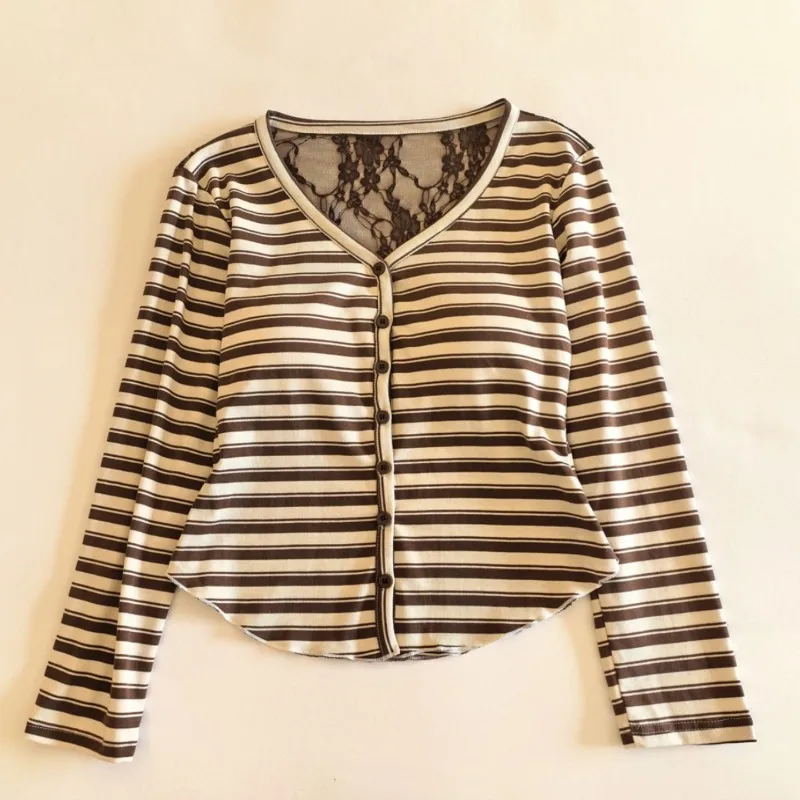 Pajamas with Chest Pads ,autumn Winter Striped Wind Long-sleeved Trousers, Sexy Sweet Wind Solid Color Loungewear Two-piece Set