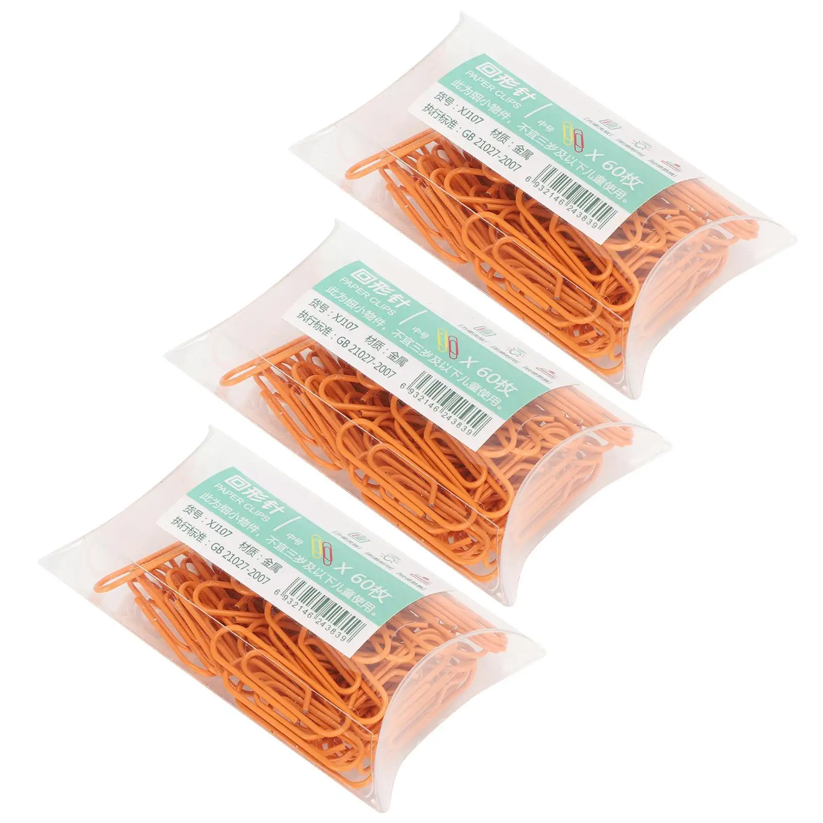 180pcs Mini Bookmark Paper Clips - Cute 20mm Orange Shape for bills & Office Organization