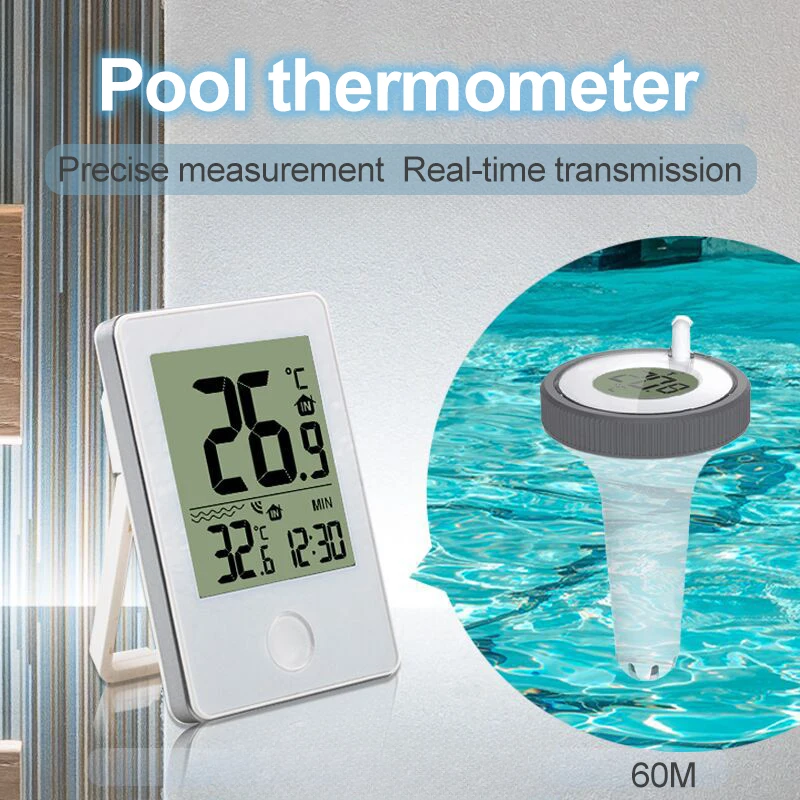 KT Digital Swimming Pool Thermometer, Floating Outdoor Floating Thermometers, Used for Swimming Pool Bathrooms and Aquarium