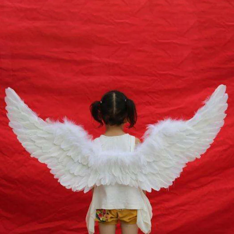 Kids Adult Party Swallow White Angel Feather Wings Halo Magic Wands Cosplay Elastic Straps Wedding Halloween Birthday Props