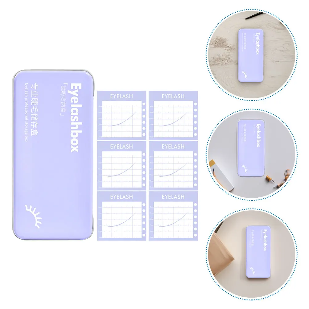 

Eyelash Storage Box Magnetic Strip Lash Travel Case Makeup Display Holder False Eyelashes Organizer Compact Lightweight Portable