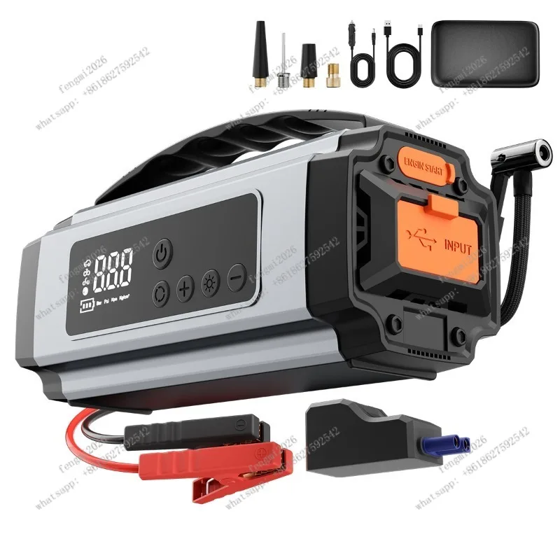 Portable Car Tire Inflator Pump Emergency Jump Starter All in One Tool