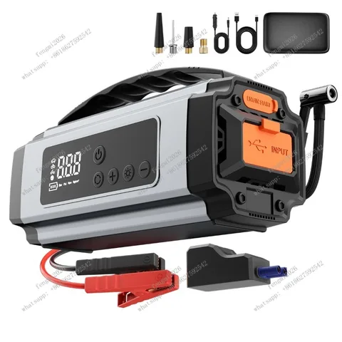 Portable Car Tire Inflator Pump Emergency Jump Starter All in One Tool