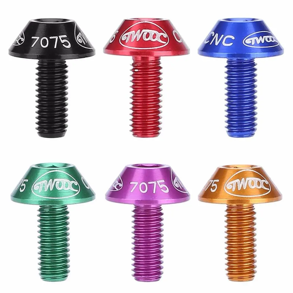 อุปกรณ์จักรยานเสือภูเขาที่ทนทาน2ชิ้นสลักเกลียวกระบอกน้ำอะลูมินัมอัลลอยสเตนเลสที่ยึดสกรูกรง