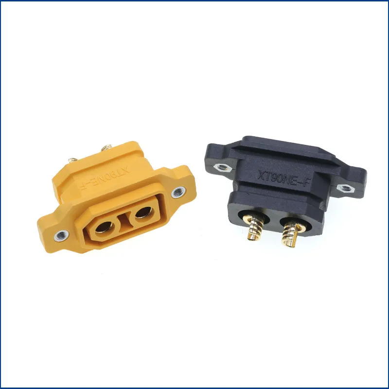 1PCS Original Amass XT90E-F Battery Connector XT90E Female Plug Gold-plated XT90 Mountable Connector Plug Yellow Socket