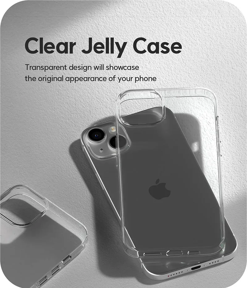 Transparent Silicone Case For iPhone 15 16 14 Plus 13 12 Mini 11 Pro Max Clear Ultra Thin Back Cover 11 12 13 14 15 16 Pro