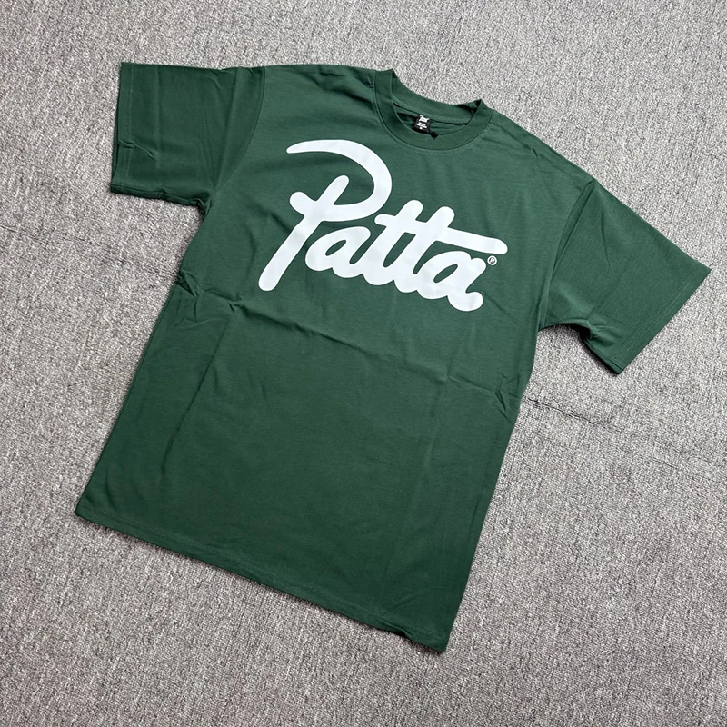 PATTA Men Women Large Logo Letter Graphic Print Multi‑color Short Sleeve Tee