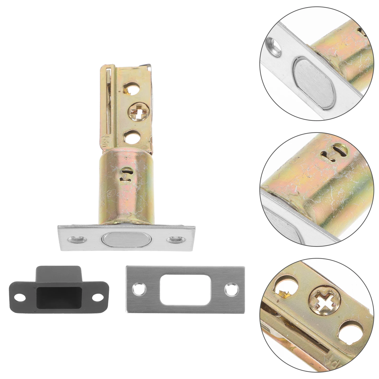 

Hidden Door Lock Body Miniature Space-Saving 60-70Mm Adjustable Latch For Bathroom Wood Interior Doors Tubular Deadbolt Latches