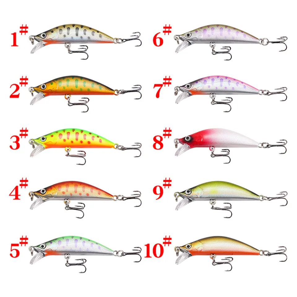 New 1Pc 7.1Cm 5G Artificial Sinking Mino Bait 3D Eye Hard Bait Swing Crank Bait Parker Carp Bass White Sand Fish Fishing