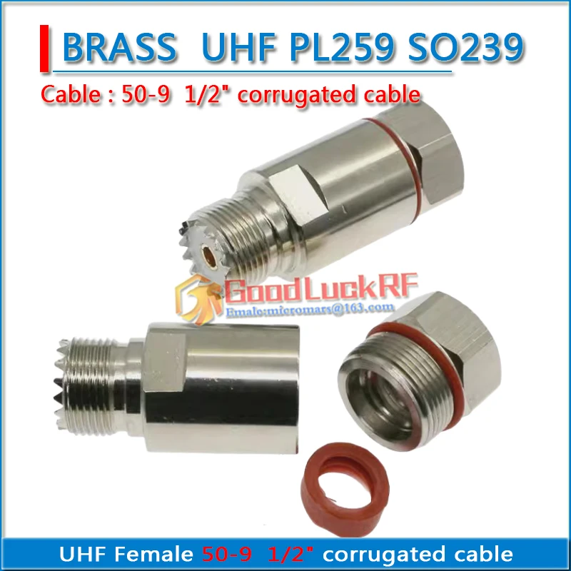 SL16 PL259 SO239 M UHF Female super flexible feeder 50-9 Clamp Solder for 1/2