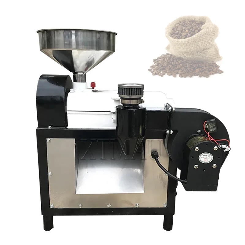 Commercial Stainless Steel Coffee Huller Pulper Sheller Machine Engine Motor 50kg/h Capacity High Easy Operation High Peeling