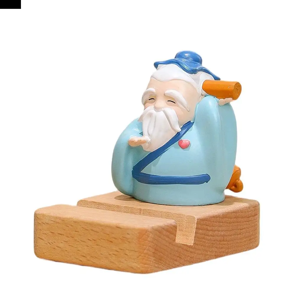 

Забавная кукла из смолы, подставка для телефона, древняя одежда, противоскользящий держатель для мобильного телефона в китайском стиле, многофункциональные поделки своими руками