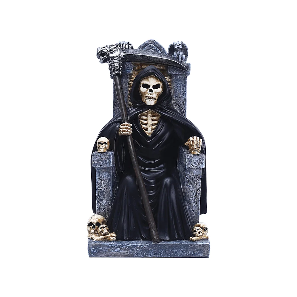 Skull Throne Party Decor Home Ornament Tabletop Resin Simulated Craft Scary Prop