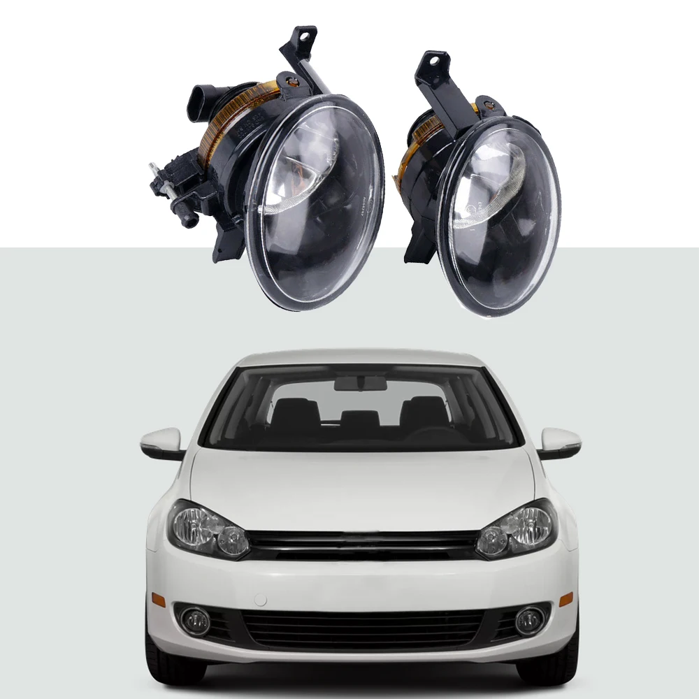 2pcs (left+right) transparent cover with halogen bulb fog lights suitable for Volkswagen Touareg Golf 6 MK6