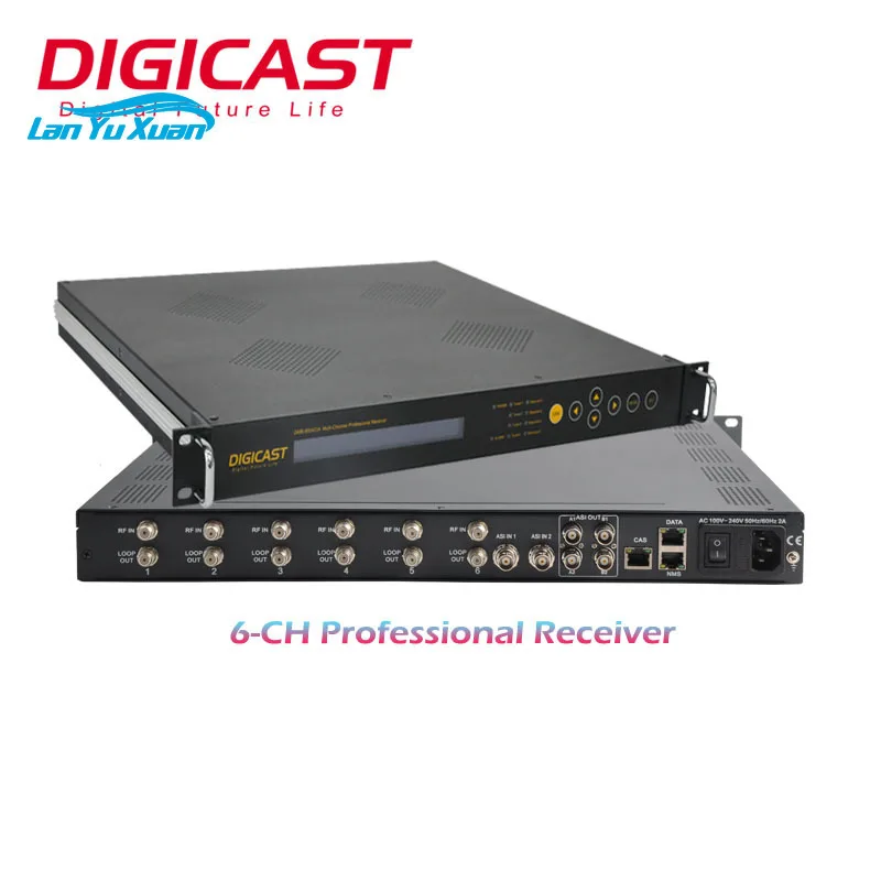 HD/SD DVB-T/DVB-S/S2 Satellite Receiver Gigabit Ethernet IP/ASI Outputs Professional /FTA Headend System Supporting CA