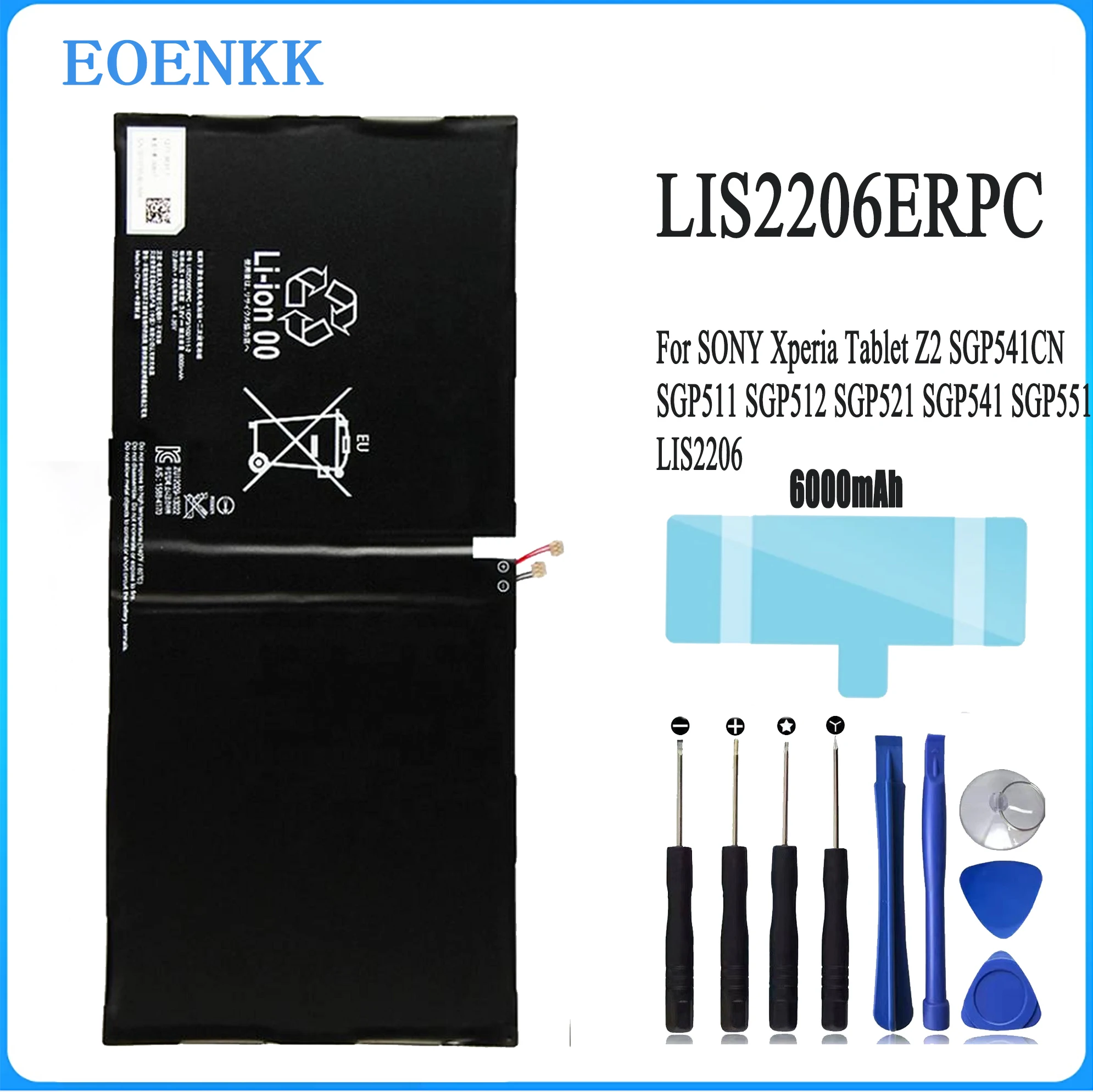 

LIS2206ERPC Battery For SONY Xperia Tablet Z2 SGP541CN SGP511 SGP512 SGP521 SGP541 SGP551 LIS2206 Original Capacity Batteries