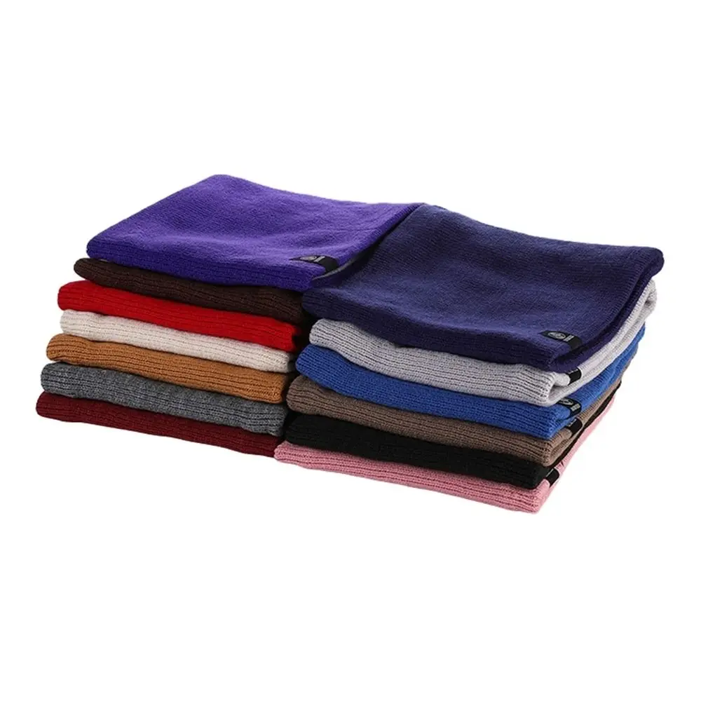 Unisex Thermal Winter Neck Gaiters Fleece Lined Thick Warm Neck Warmer Double-Layer Knit Scarf for Cold Weather