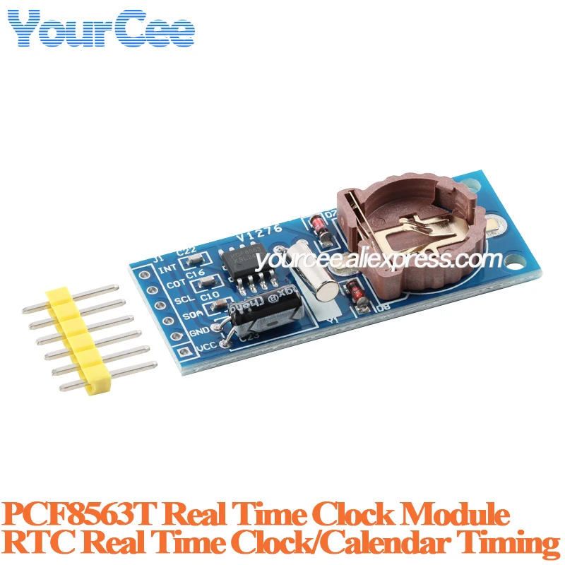 5pcs/1pc PCF8563/ PCF8563T/ 8563/clock RTC Module IIC I2C 1-5.5V 400KHZ with CR1220 Battery Holder