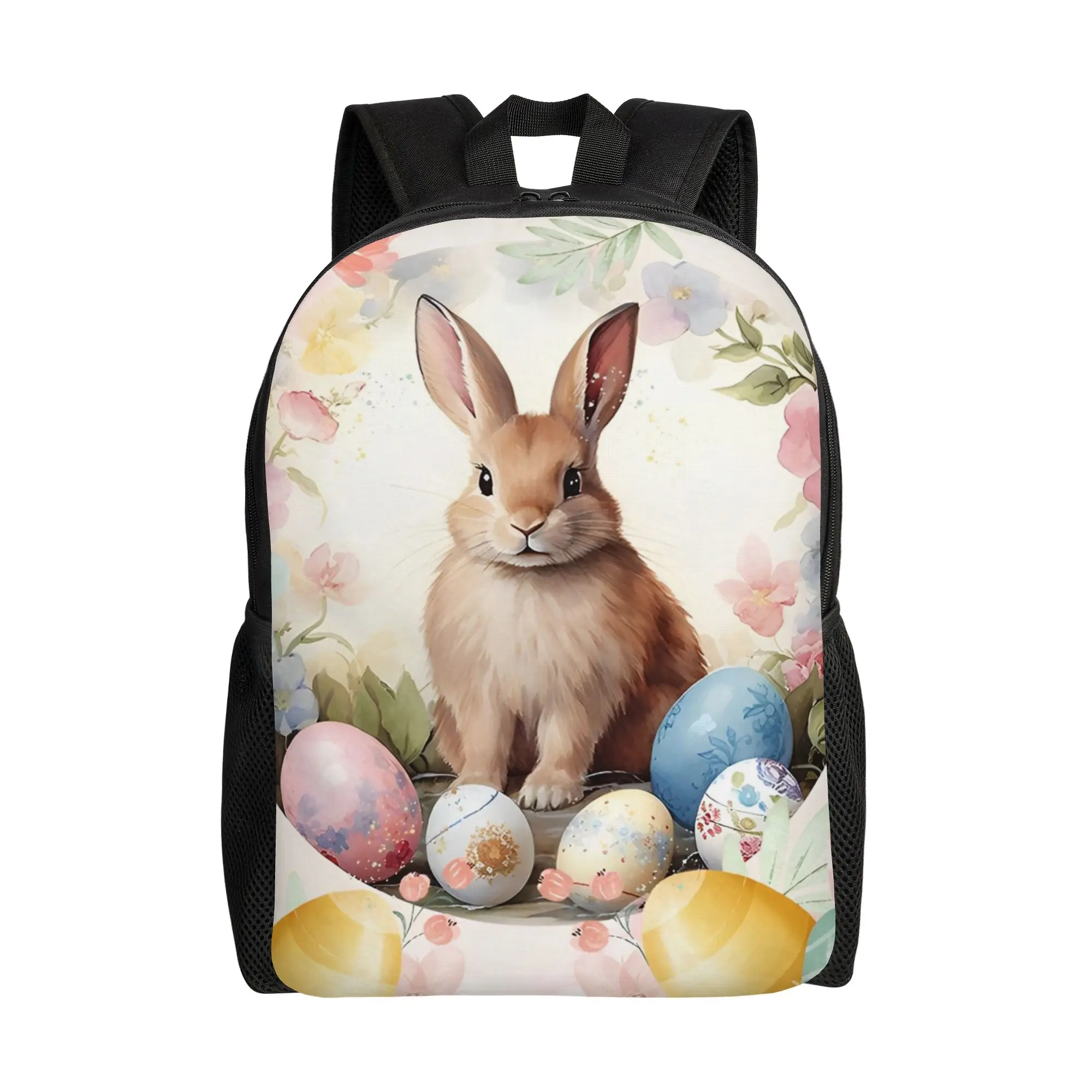 

Eggs Bunny Easter Rabbit Backpack for Men Women Cool Student Hiking Travel Daypack College Canvas Bags Lightweight