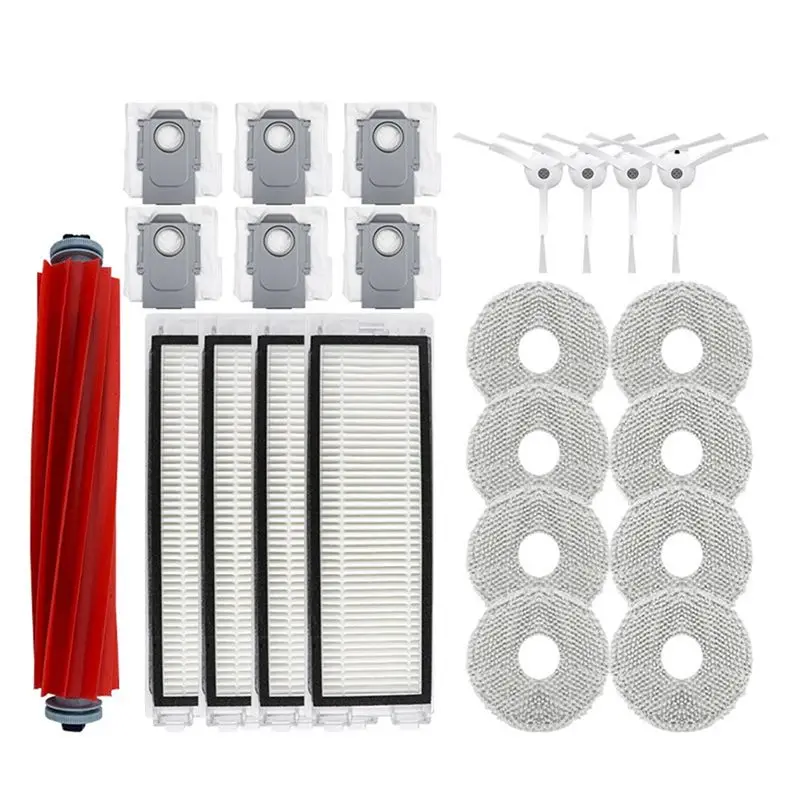 

A63P Верхний полный комплект аксессуаров для робота P10 Qrevo: основная щетка, фильтр, боковая щетка, мешок для пыли и тряпка