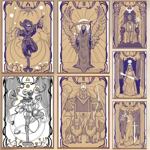 Poster di carte da poker A-Angel and Devil Impermeabile HD art muro appiccicoso casa camera da letto decorazione estetica Regali