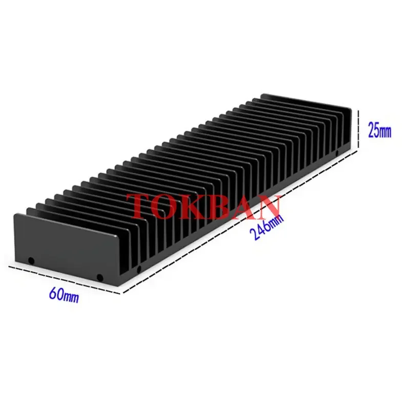 246*25*60/84/110mm All Aluminum Power Amplifier Radiator Heat Sink for Diy Power Amplifier Chassis Enclosure Case Shell Box