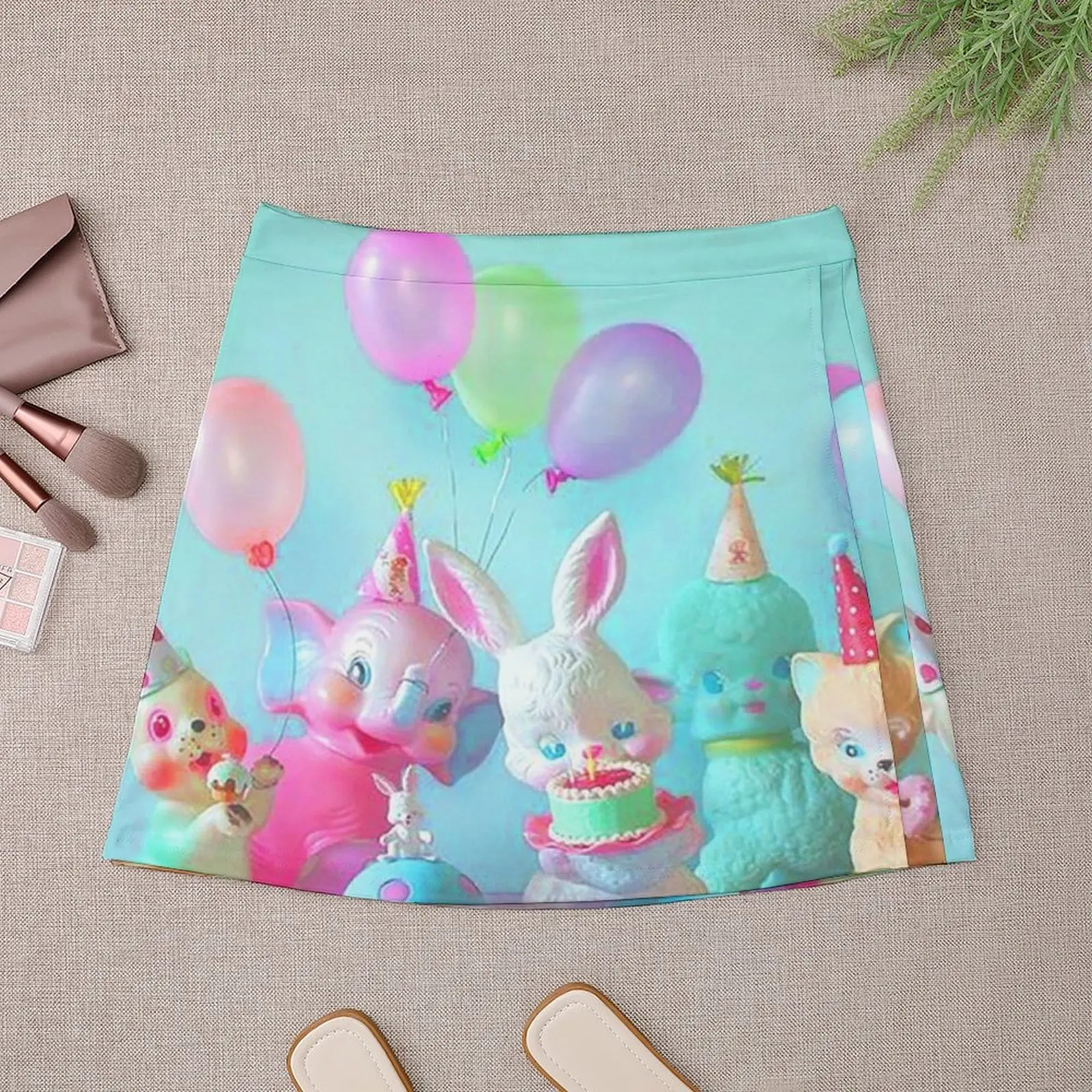 Kitsch Pastel Party Mini Skirt กระโปรงสตรี 2025 Fairy Grunge กระโปรงหญิงสไตล์ญี่ปุ่น Mini Skirt