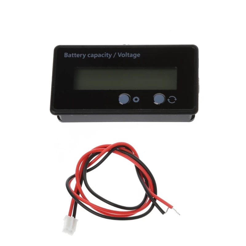 2024 New Battery Capacity Monitor 8V-70V Voltmeter Multimeter Tester Power Percentage Volt Indicator Gauge Waterproof LCDDisplay