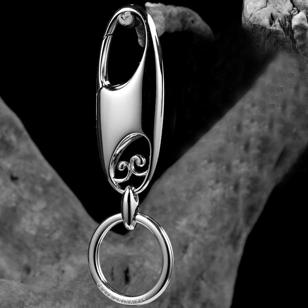

316 Stainless Steel Keychain high Grade Belt Buckle Keyring Men Hanging Car Pendant