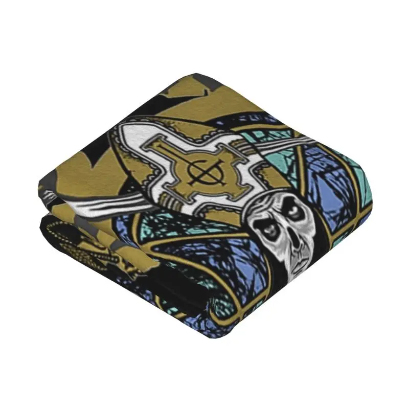 Custom Heavy Metal Rock Band Horror Ghost Blankets Warm Flannel Throw Blanket for Bed Couch Bedspread